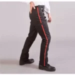 Military Officer Style Men's Trousers With Red Stripe