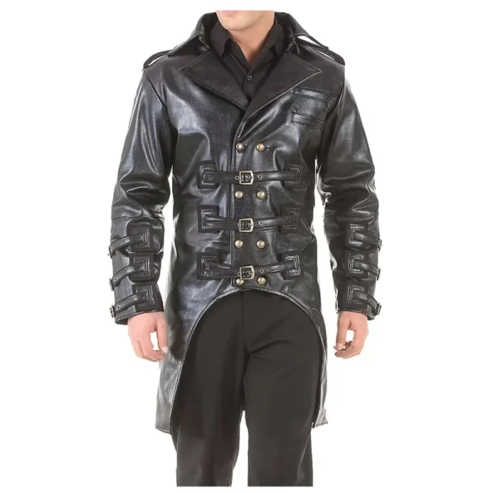 Post Apocalyptic Steampunk Jacket Gothic Costume Mens Trench Coat