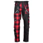 Men Gothic Pant Dead Threads Damned Checked Pant Red And Black Pant