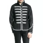 Men Gothic Military Jacket Parade Marching Jacket Army Band Drummer Jacket