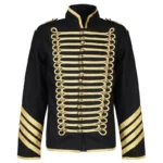 Men Silver Gold Military Jacket Drummer Gothic Army Parade Jacket