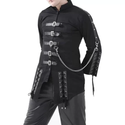 New Men Gothic Jacket Black Punk Gothic Clothing For Sale
