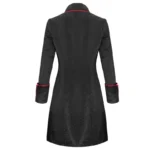 Pentagramme Severin Mens Coat In Black Red