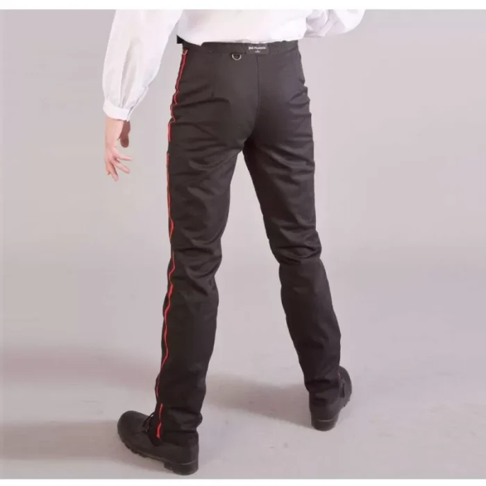 Military Officer Style Men's Trousers With Red Stripe