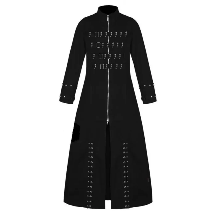 Men Handmade Pinhead Hellraiser Coat Gothic Vampire Punk Mens Long Trench Coat