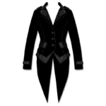Men Gothic Tailcoat Men Velvet Renaissance Coat Vtg-Dsc_10055006
