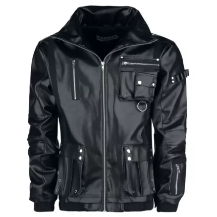 Men Leather Jacket Arsen Black Pu Leather Biker Jacket Fashion Jacket