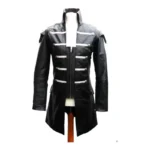 Mens Gothic Steampunk Lambskin Jacket Goth Black Leather Jacket