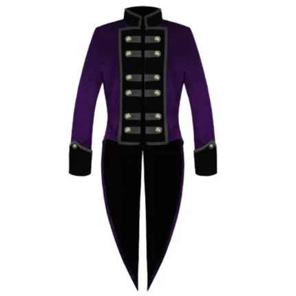 Mens Victorian Tailcoat Purple Steampunk Jacket Vtg Tailcoat