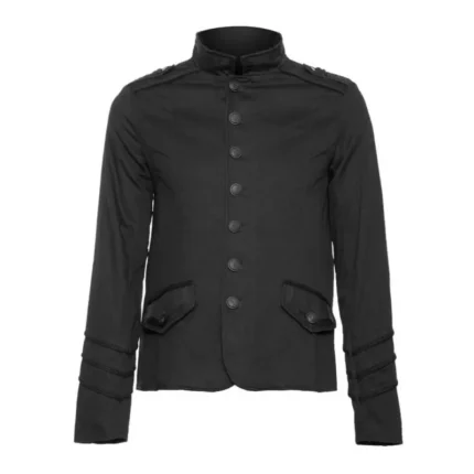 Men Gothic Officer Jacket With Braided Lining Men Jacket