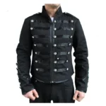 Military Parade Jacket Tunic Rock Black Steampunk Jacket