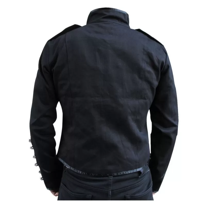 Military Parade Jacket Tunic Rock Black Steampunk Jacket