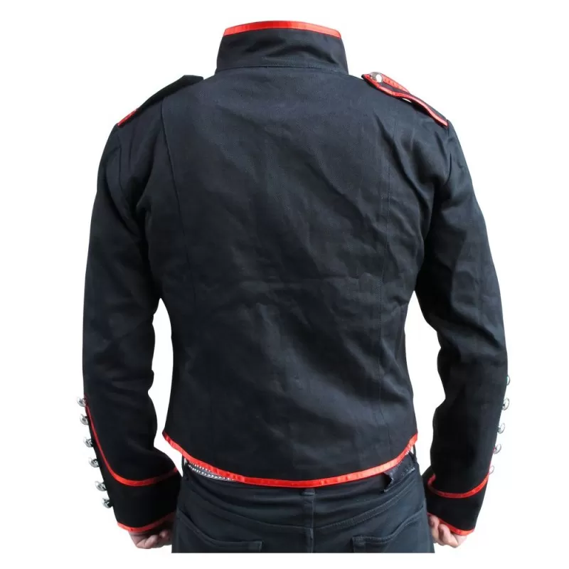 Military Parade Jacket Tunic Rock Black Steampunk Jacket