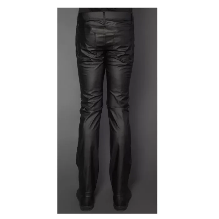 Men Gothic Pant Comfort Fit Pant Punk Black Lip Pvc Jeans Casual Pants Street Wear