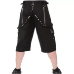 Men Gothic Metal Shorts With Pyramids