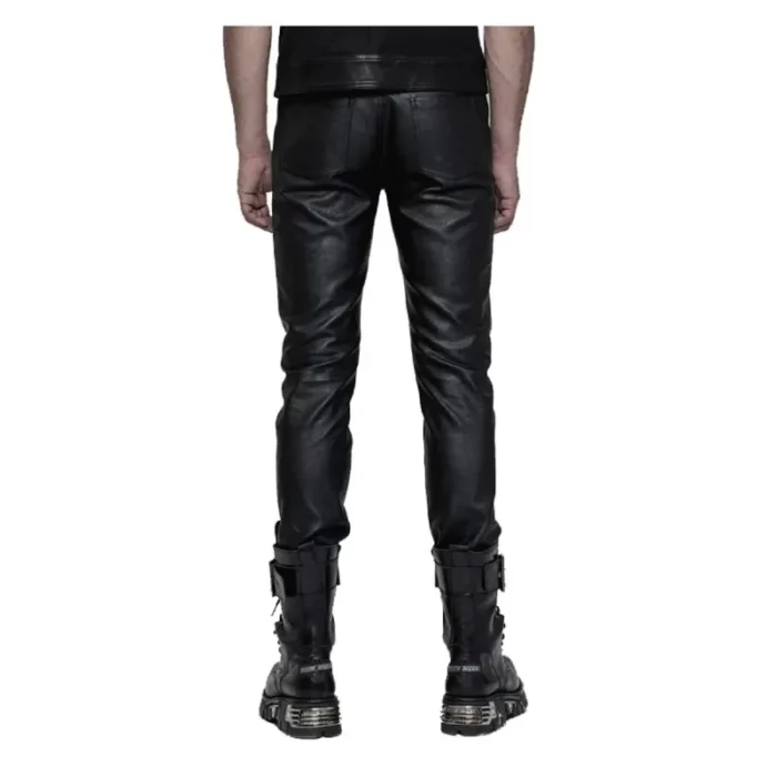 Men Black Devil Fashion Rock Pants Punk Goth Trousers Steampunk Hot Pant