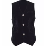 Steampunk Blue Velvet Vest Gothic Victorian Style Waistcoat Handmade Vampire Vest