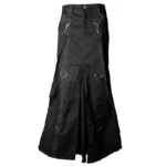 Men Denim Chain Skirt Gothic Long Kilt