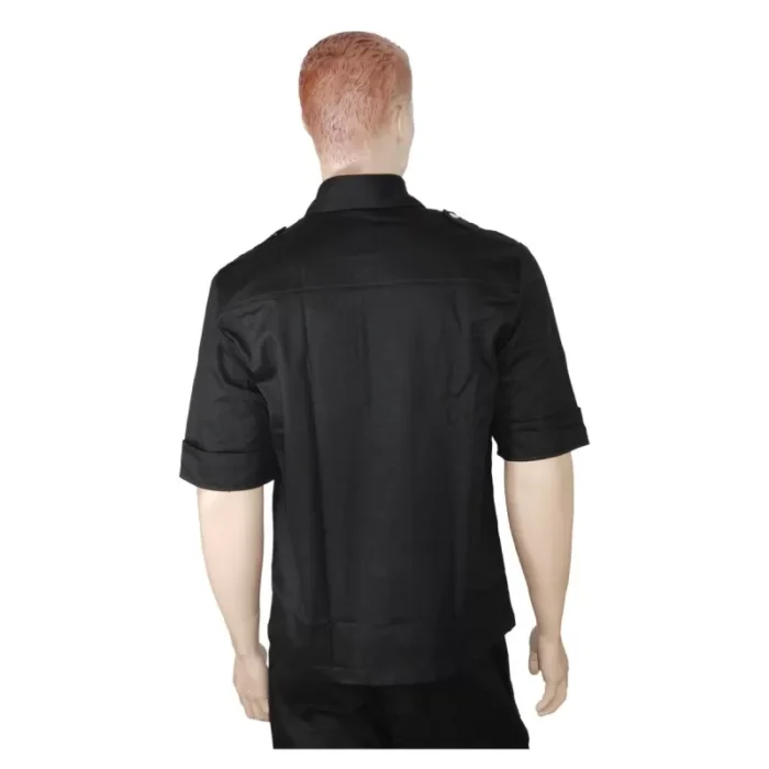 Men Short Sleeves Gothic Military Shirt Emo Punk Rock Shirt