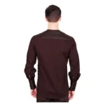 Men Steampunk Shirt Brown Goth Vintage Shirt Gothic Cotton Shirt | Gothic Shirt