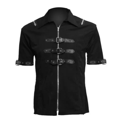 Men Steampunk Shirt Brown Goth Vintage Shirt Gothic Cotton Shirt | Gothic Shirt