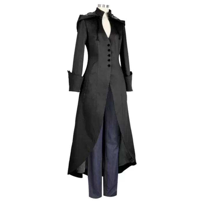 Women Gothic Long Coat Goth Punk Emo Vintage Tailcoat Steampunk Coat