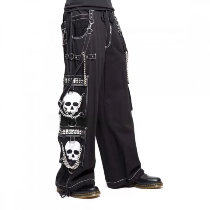 Super Skull Gothic Trouser Cyber Chain Goth Punk Rock Emo Pants Men Gothic Bondage Trouser