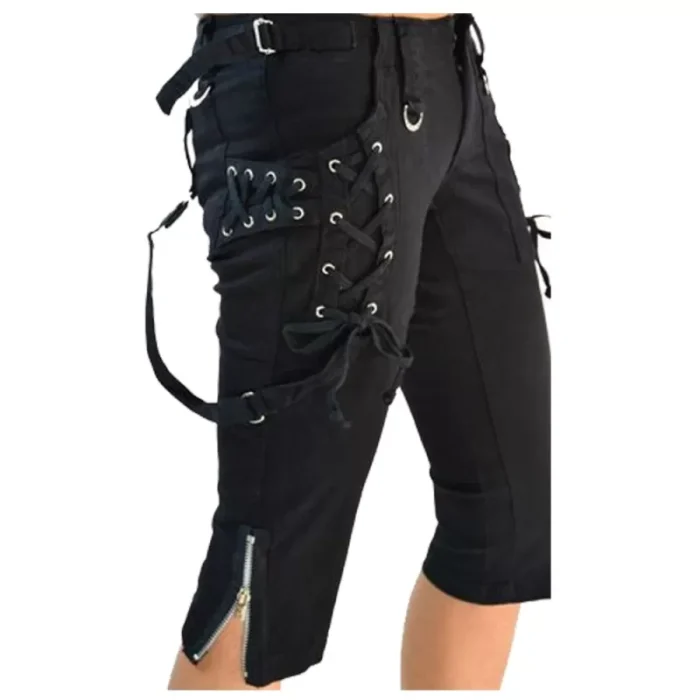 Men Black Gothic Short