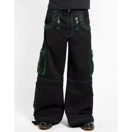 Men Gothic Bondage Pant Alternative Punk Rock Emo Trouser Electro Trouser