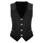 Men Gothic Vest Steampunk Victorian Waistcoat Halloween Mans Fashion Vest