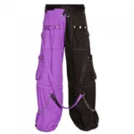 Men Bondage Trouser Punk Rock Transformer Purple Baggy Trouser