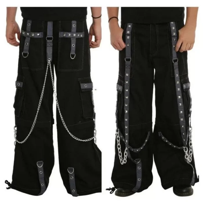 Men Gothic Pant Baggy Bondage Trouser Cyber Punk Short Punk | Cargo Trousers