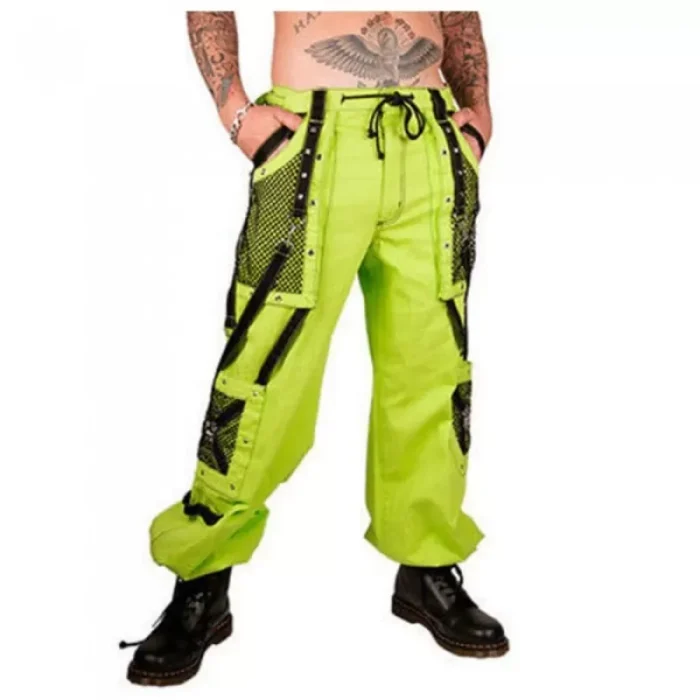 Men Gothic Pant Bondage Techno Cyber Trouser Industrial Punk Pant High Waist Pants