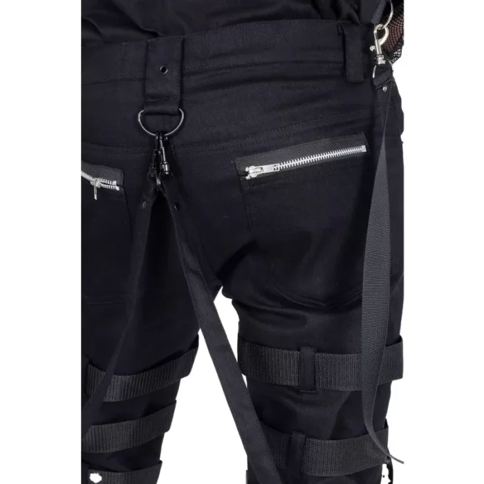 Men Gothic Pants High Waist Pants Baggy Trouser Cyber Goth Pants