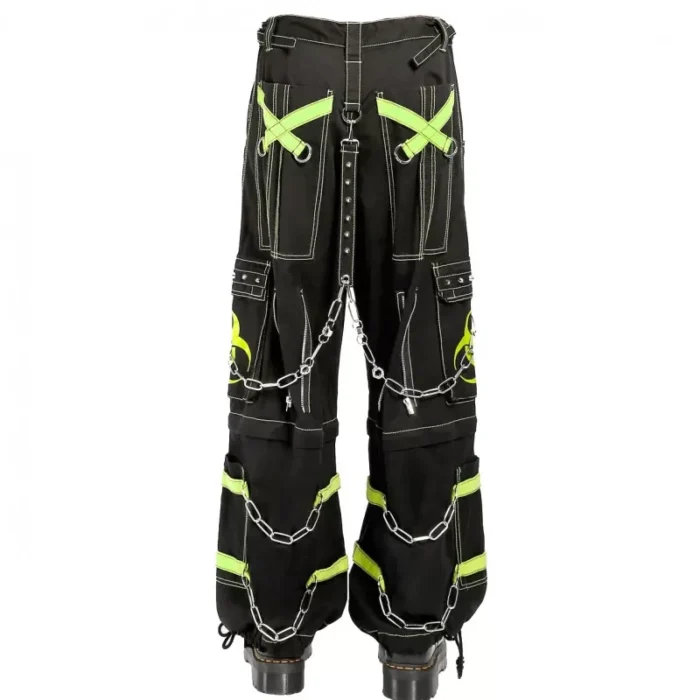 Men Gothic Trousers Bondage Pants With Zip Off Legs To Shorts | Men Gothic Trousers