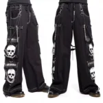 Super Skull Gothic Trouser Cyber Chain Goth Punk Rock Emo Pants Men Gothic Bondage Trouser