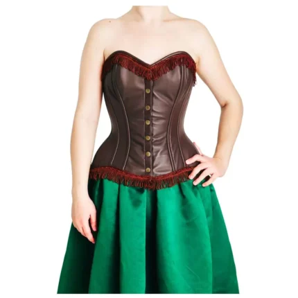 Sexy Women Leather Steampunk Corsets Zipper Waist Women Corset