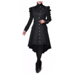 Women Gothic Victorian Style Trench Coat Vintage Regiment Jacket