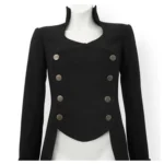 Women Gothic Victorian Tailcoat Steampunk Gothic Tailcoat Black Gothic Cotton Coat