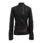 Women Military Coat Fashion Style Leather Blazer Coat