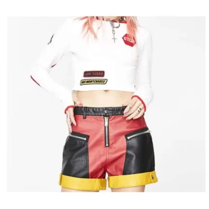 Women Belt Mini Denim Skirt Black Women Gothic Short