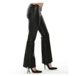 Women Fetish Lace Up Side Waist Pants