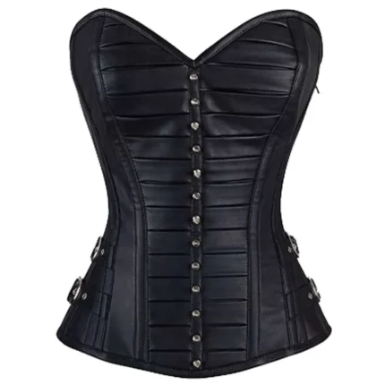 Custom Made Women Corset Crossed Design Steampunk Crunch Leather Underbust Corset