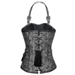 Women Hornglass Overbust Corset Heavy Duty Steel Boned Corset Brocade Corset