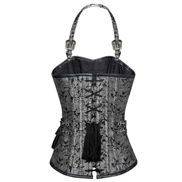 Women Hornglass Overbust Corset Heavy Duty Steel Boned Corset Brocade Corset