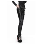 Punk Rave Syren Faux Leather Pants Skinny Jeans Black Zip Gothic Fetish Trousers