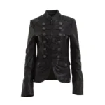 Women Military Coat Fashion Style Leather Blazer Coat