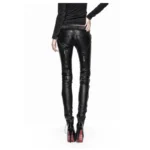 Punk Rave Syren Faux Leather Pants Skinny Jeans Black Zip Gothic Fetish Trousers
