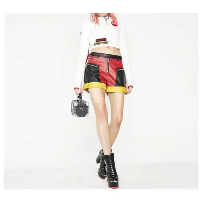 Women Biker Tailgate Moto Short Women Gothic Skirt Current Mood Emo Short