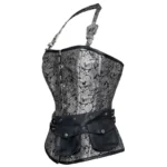 Women Hornglass Overbust Corset Heavy Duty Steel Boned Corset Brocade Corset